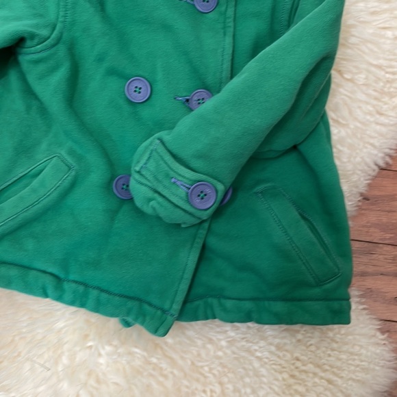 Green Double Breasted Knit Jacket/ Size 3-4 Years/ Mini Boden Jacket - Picture 3 of 7